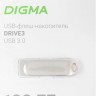 Флешка USB Digma DRIVE3 128ГБ, USB3.0, серебристый [dgfum128a30sr]