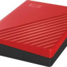 Внешний диск HDD WD My Passport WDBPKJ0050BRD-WESN, 5ТБ, красный