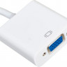 Переходник HDMI (m) - VGA (f), GOLD , 0.1м, белый