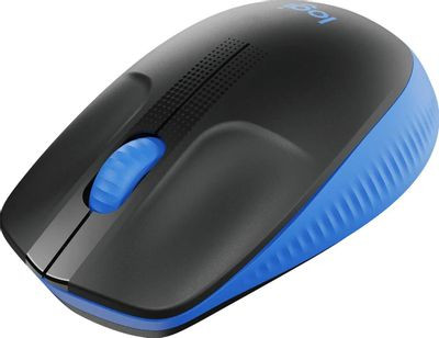 Мышь Logitech M190, оптическая, беспроводная, USB, черный и синий [910-005907]