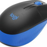 Мышь Logitech M190, оптическая, беспроводная, USB, черный и синий [910-005907]