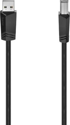Кабель USB2.0 HAMA H-200604, USB A (m) (прямой) - USB B(m), 5м, черный [00200604]