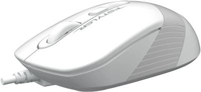Мышь A4TECH Fstyler FM10S, оптическая, проводная, USB, белый и серый [fm10s usb white]