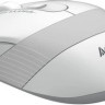 Мышь A4TECH Fstyler FM10S, оптическая, проводная, USB, белый и серый [fm10s usb white]