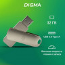 Флешка USB Digma DRIVE3 32ГБ, USB3.0, серебристый [dgfum032a30sr]