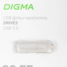 Флешка USB Digma DRIVE3 32ГБ, USB3.0, серебристый [dgfum032a30sr]