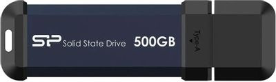 Внешний диск SSD Silicon Power MS60, 500ГБ, синий [sp500gbuf3s60v1b]