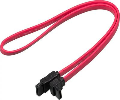 Кабель SATA TL-ATA-DATA-RA, SATA (прямой) - SATA (угловой), плоский, 0.45м, красный