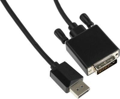 Кабель HAMA H-200713, DVI-D Dual Link (m) (прямой) - DisplayPort (m) (прямой), 1.5м, черный [00200713]