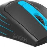 Мышь A4TECH Fstyler FG30, оптическая, беспроводная, USB, серый и синий [fg30 blue]