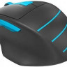 Мышь A4TECH Fstyler FG30, оптическая, беспроводная, USB, серый и синий [fg30 blue]