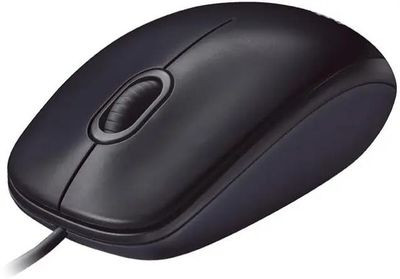 Мышь Logitech M90, оптическая, проводная, USB, черный [910-001795]