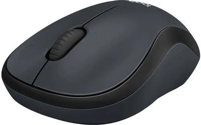 Мышь Logitech Silent M220, оптическая, беспроводная, USB, темно-серый и черный [910-004895]