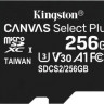 Карта памяти microSDXC UHS-I U3 Kingston Canvas Select Plus 256 ГБ, 100 МБ/с, SDCS2/256GBSP, 1 шт., без адаптера