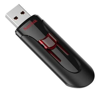 Флешка USB Sandisk Cruzer Glide 64ГБ, USB3.0, черный [sdcz600-064g-g35]