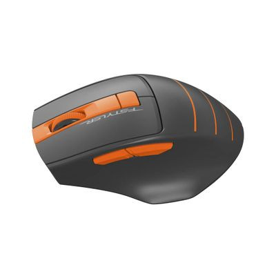 Мышь A4TECH Fstyler FG30, оптическая, беспроводная, USB, серый и оранжевый [fg30 orange]