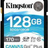 Карта памяти SDXC UHS-I U3 Kingston Canvas Go! Plus 128 ГБ, 170 МБ/с, Class 10, SDG3/128GB, 1 шт., без адаптера