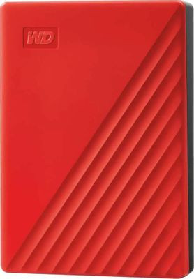Внешний диск HDD WD My Passport WDBPKJ0040BRD-WESN, 4ТБ, красный