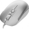 Мышь A4TECH Fstyler FM26, оптическая, проводная, USB, серебристый и белый [fm26 usb (icy white)]