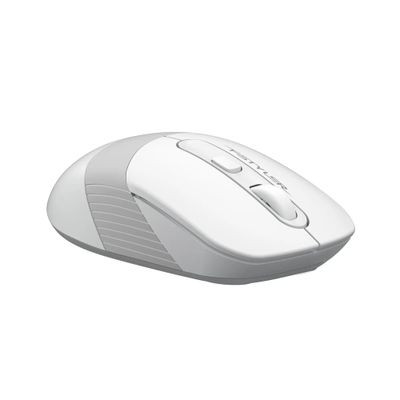 Мышь A4TECH Fstyler FG10S, оптическая, беспроводная, USB, белый и серый [fg10s white]