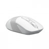 Мышь A4TECH Fstyler FG10S, оптическая, беспроводная, USB, белый и серый [fg10s white]