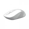 Мышь A4TECH Fstyler FG10S, оптическая, беспроводная, USB, белый и серый [fg10s white]