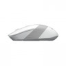 Мышь A4TECH Fstyler FG10S, оптическая, беспроводная, USB, белый и серый [fg10s white]
