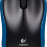 Мышь Logitech M185, оптическая, беспроводная, USB, черный и синий [910-002632]