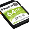 Карта памяти SDXC UHS-I Kingston Canvas Select Plus 64 ГБ, 100 МБ/с, Class 10, SDS2/64GB, 1 шт., без адаптера