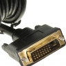 Кабель DVI DVI-D (m) - DVI-D (m), GOLD , ферритовый фильтр , 3м, черный