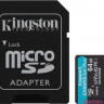 Карта памяти microSDXC UHS-I U3 Kingston Canvas Go! Plus 64 ГБ, 170 МБ/с, Class 10, SDCG3/64GB, 1 шт., переходник SD