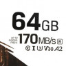 Карта памяти microSDXC UHS-I U3 Kingston Canvas Go! Plus 64 ГБ, 170 МБ/с, Class 10, SDCG3/64GB, 1 шт., переходник SD
