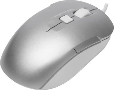 Мышь A4TECH Fstyler FM26S, оптическая, проводная, USB, серебристый и белый [fm26s usb (icy white)]