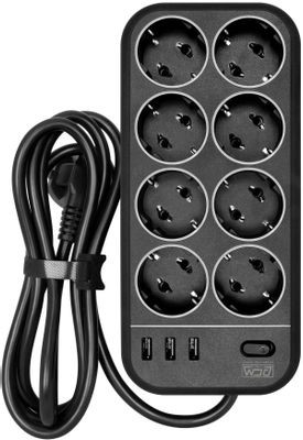 Сетевой фильтр Buro 800SH-3-W, 3м, белый