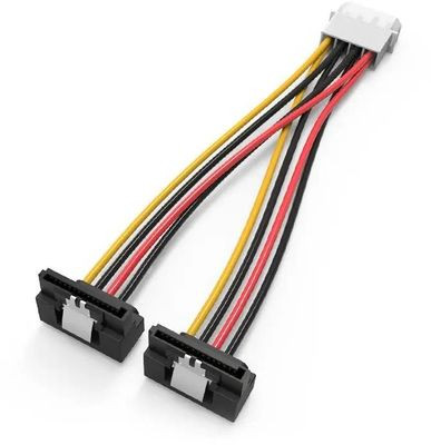 Переходник SATA VENTION KDCBB, Molex 8980 - SATA (угловой), круглое, 0.15м