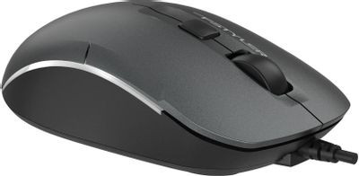 Мышь A4TECH Fstyler FM26S, оптическая, проводная, USB, серый и черный [fm26s usb (smoky grey)]