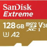 Карта памяти microSDXC UHS-I Sandisk Extreme 128 ГБ, 190 МБ/с, Class 10, SDSQXAA-128G-GN6MN, 1 шт., без адаптера