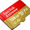 Карта памяти microSDXC UHS-I Sandisk Extreme 128 ГБ, 190 МБ/с, Class 10, SDSQXAA-128G-GN6MN, 1 шт., без адаптера